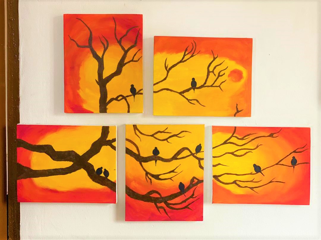 4 piece canvas painting
